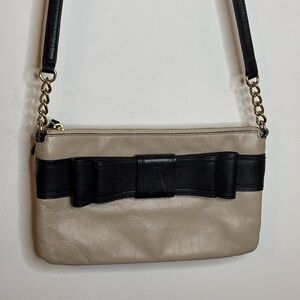 Kate Spade Villabella Bow Crossbody Bag Taupe Black